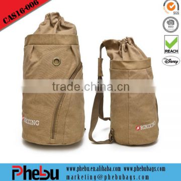 Canvas Drawstring Barrel Bag Sports Travel Backpack Bag (CAS16-006)