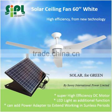 vent goods Classic design solar fan cooling and lighting purpose solar powered ceiling fan with LED light