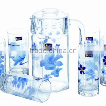 Wholesale 7 pcs glass water set glassware