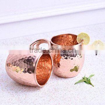 copper Handcrafted moscow Hammered mule mug handmade of 100% pure