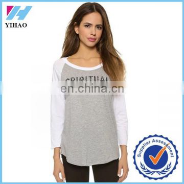 Yihao Trade assurance women printed round neck Long Sleeve pollover Jumper