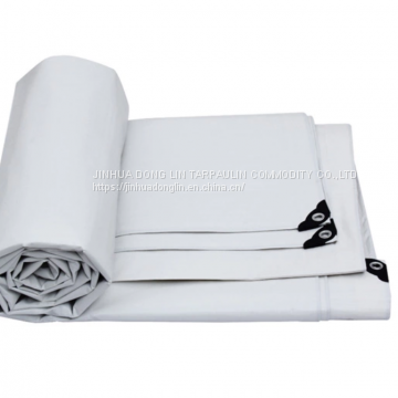 Double Sided White Tarpaulin Waterproof For Cargo Protection