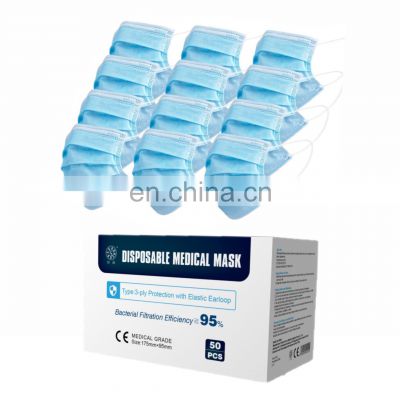 50 Pack Disposable Face Masks 3 Layer