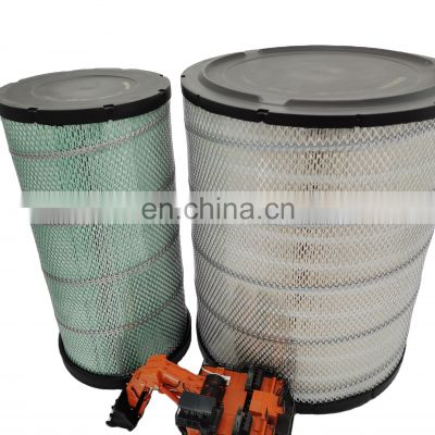 hot selling excavator parts air filter 106-3969+106-3973 AF25262+AF25263 for E345D,E349D