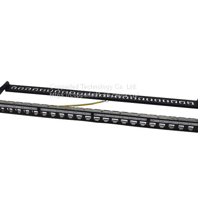FTP Blank 0.5U Patch Panel 24Port with Back Bar