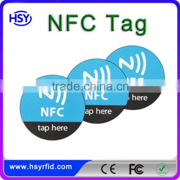 HSY manufacturer durable nfc label printing phone App rfid system self adhesive rfid tag price