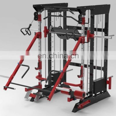 ASJ-S114B  Functional Trainer & Smith Squat LEG PRESS SHOULDER  strength machine fitness equipment machine
