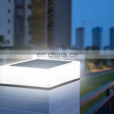 Die Cast Aluminum Solar Powered Available Outdoor Waterproof LED Column Head Night Lamp Garden Light
