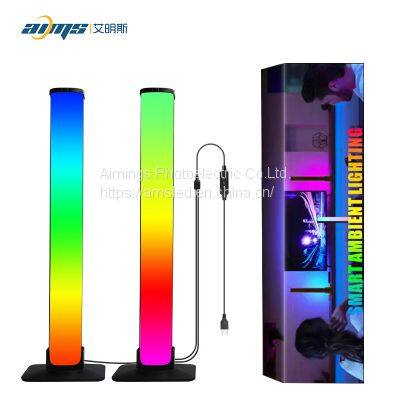 2PCS Computer TV Voice-Activated Pickup Rhythm Light Music Sync Color Changing RGB Led Strip Built-in Mic,Bluetooth App Control LED Tape Lights with Remote (Multi-Colored）