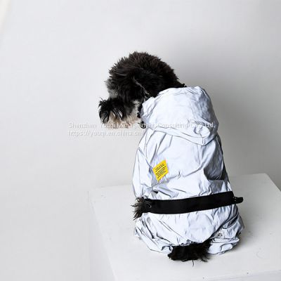 Fashion White Dog Reflective Clothes/ Outdoor Water-proof Dog Clothes/