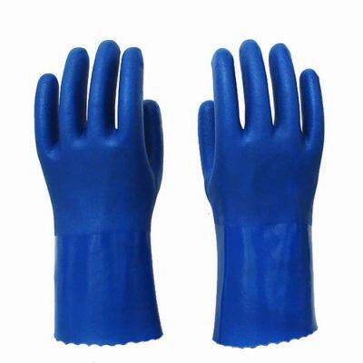 Oil Proof Chemical Resistant Long Cuff Anti Slip Triple Coated PVC Gloves