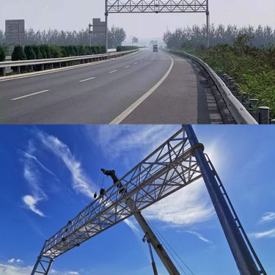 Highway gantry frame production custom hot-dip galvanized steel structure