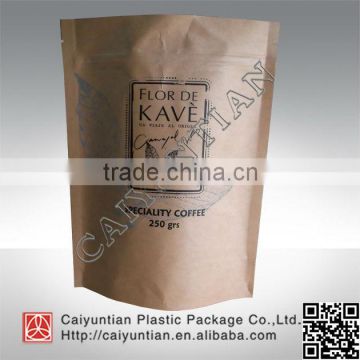 Kraft Paper Coffee Packaging Bag/Pouch With Zip Top,kraft paper coffee bean bag