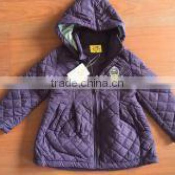 2015 fashion girl's jacket with hood colorful jacket for kids