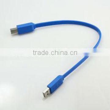 Flat A Male to B Male USB 2.0 Cable