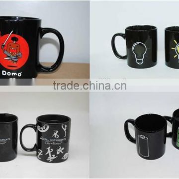 Black ceramic mug lightening for ECO