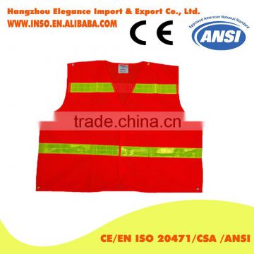 Personal Protective Safety Reflective Vest Flourescent Color High Visibility