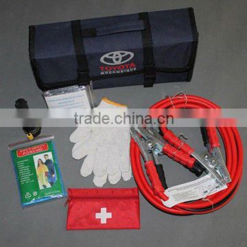car road tool set,booster cable kit in carry bag,cable booster