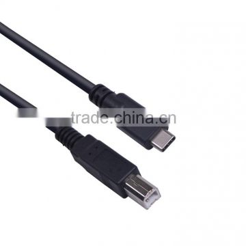 2016 High Quality USB 3.1 Type C male to USB 2.0 B Type Male Printer Cable