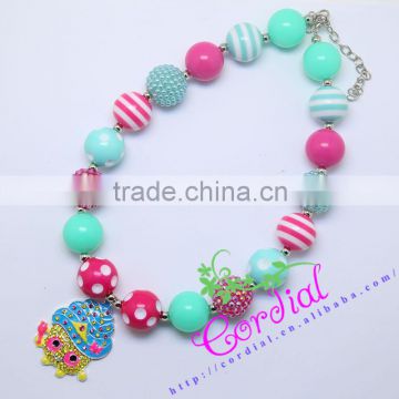 Hot Sale Beaded Jewelry Yiwu Cordial Design Handmade Necklace With Cartoon Character Pendant