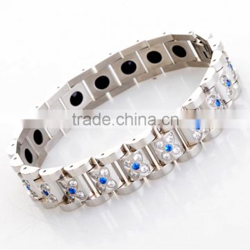new come silver titanium magnet bracelet