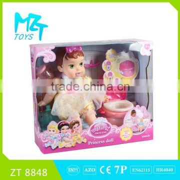 2015 New !Eco-friendly PVC 12 inch wadding doll+closestools Barbie Doll(3 model mixed)