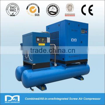 7.5KW 8-13bar 0.8-1.1m3/min Combined Screw Air Compressor With Cooling Air Dryer