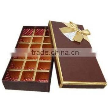 chocolate 18 grid handmade rectangular packing box