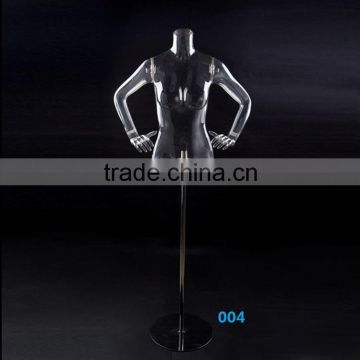 cheap transparent high quality upper body plastic mannequin