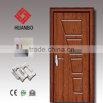 Latest design mdf pvc wood carved emboss door for room