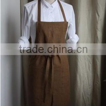 Japanese style 100% flax custom linen bib apron,long bib apron