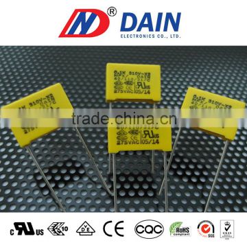 Interference suppression class x2 ffm in line welding capacitor