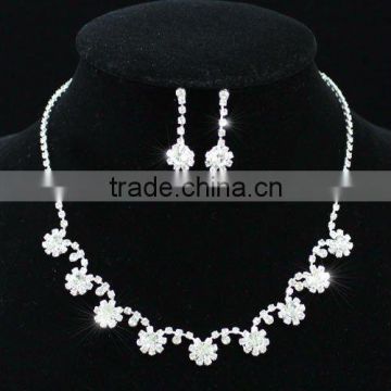 Bridal Crystal Rhinestone Necklace Earrings Set CS1088