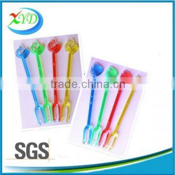 colored plastic fruit toothpick , bar tools