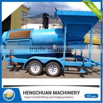 portable gold gravel trommel wash plant