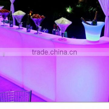 Battery Rechargeable Glowing cool led bar counter design