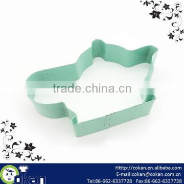 Tea Pot Shape Stainless Steel Cookie Cutter with botton,Biscuit Cutter CK-CM0010