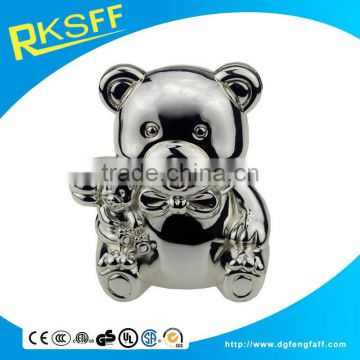 metal lovely panda-shape coin bank for baby gift