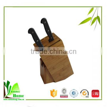 Creative style bamboo knife set with block