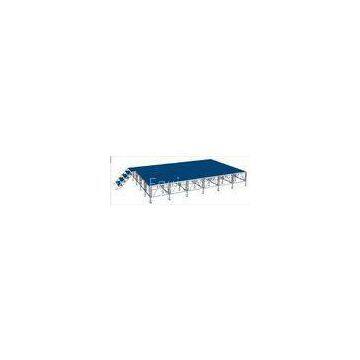 Movable Stage Platform Blue Outdoor / Truss Lifts Crank Stands