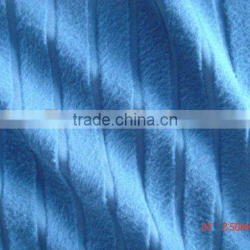 100% polyester slub striped polar fleece fabric (drop needle polar fleece fabric)