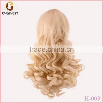 Wave blonde color doll wig for american girl doll