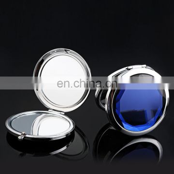 New arrival round crystal durable compact mini mirror