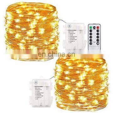Warm White LED Fairy Lights Wire String Lights Battery Copper Twinkle Wedding Christmas Home Party Garland Decorations