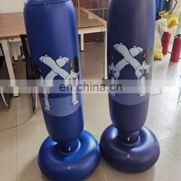 Vertical PVC inflatable stand bag pillar punching boxing bag tumbler fighting