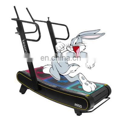 Curved Treadmill & Air runner high quality running machine for gym use self-powered low noise gym equipment for HIIT