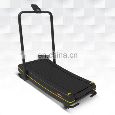 a mini China foldable manual self-powered home use magnetic body strong woodway curved portable walking treadmill for sale