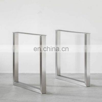 Stainless Steel Table Legs Furniture Feet Frame Brushed Polished Square Console End Side Bench Coffee Stainless Steel Table Legs