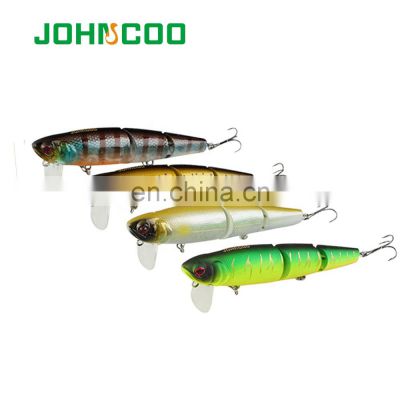JOHNCOO 3 Segment 110mm 20g Topwater Minnow Pike Fishing Hard Bait Minnow