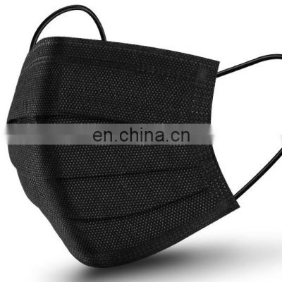 Share  Wholesale Mouth mask 3ply black disposable non woven face mask